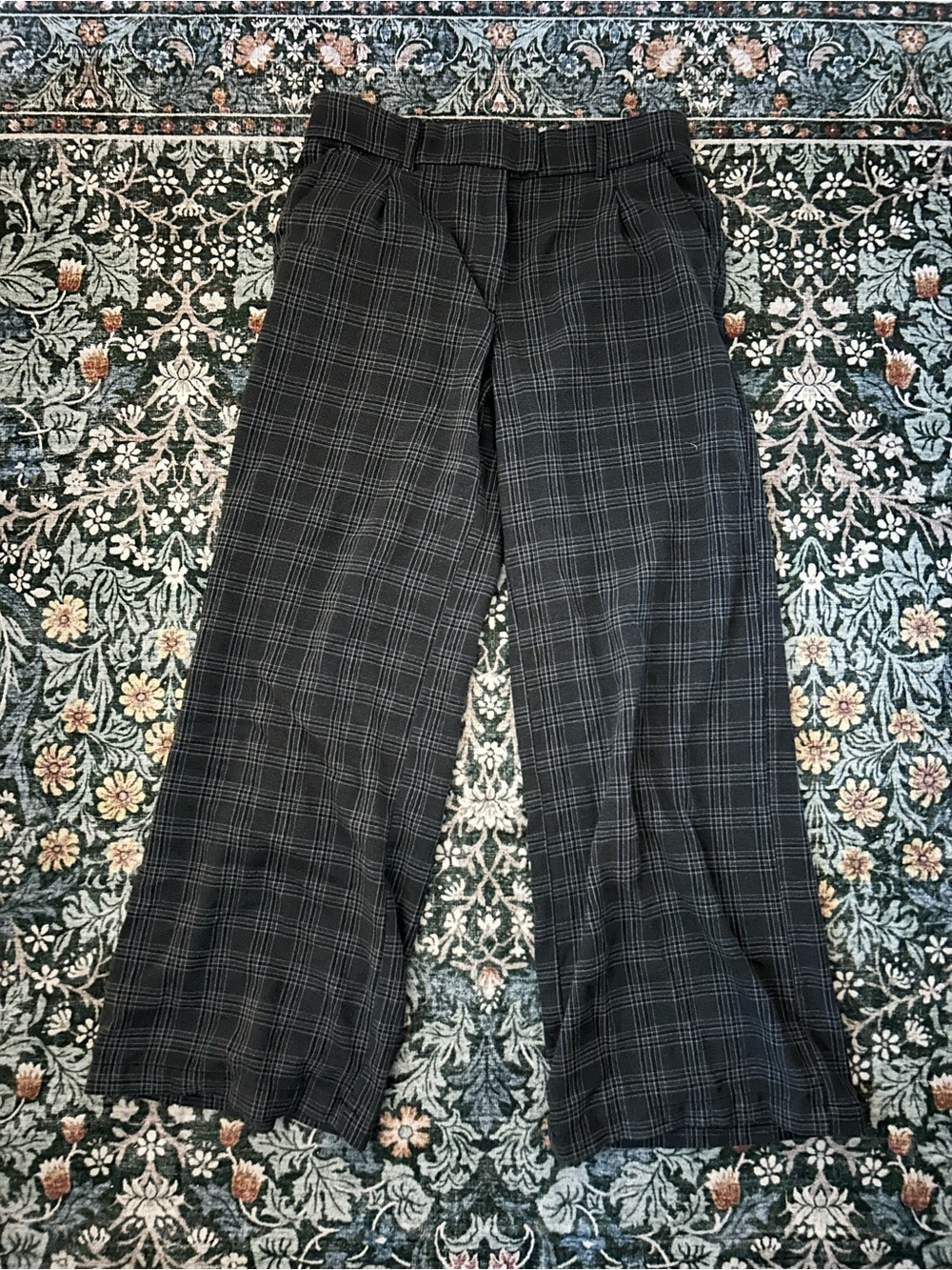 American Eagle Plaid Wide Leg Pants